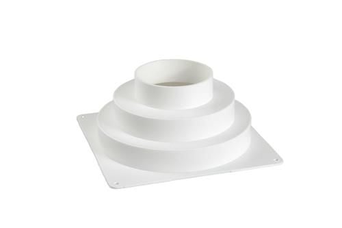 FRESH Overgangsstykke / flange 175x175 mm med studs Ø82/125/160 mm.