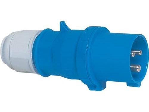 BALS CEE -pistokeH6 230V AC 16A 3 napainen, sininenMultigrip-kaapelin kevennys, Quick Connect®IP44 polyamidi