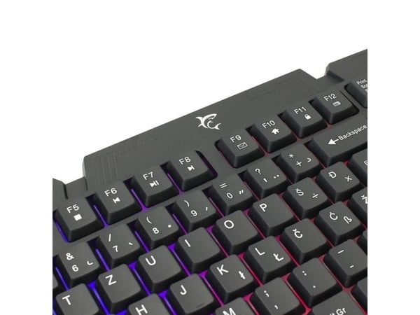 White Shark GK-2105 DAKOTA, Täysikokoinen (100 %), Langallinen, USB, Kalvokytkin, LED, Musta