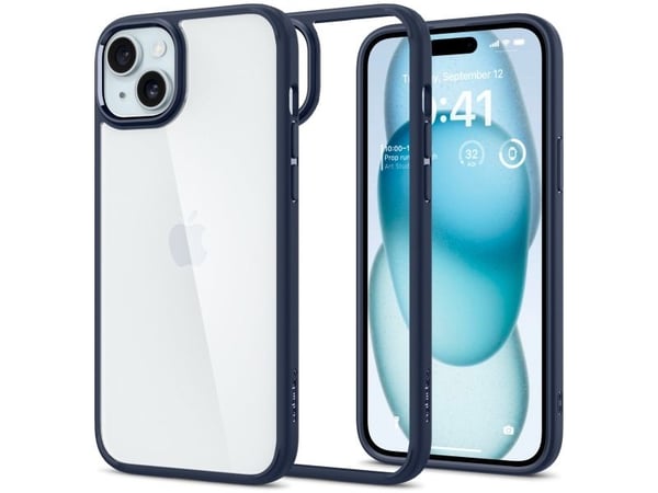 Spigen ACS06801, Etui, Apple, iPhone 15, 15,5 cm (6.1"), Marineblå