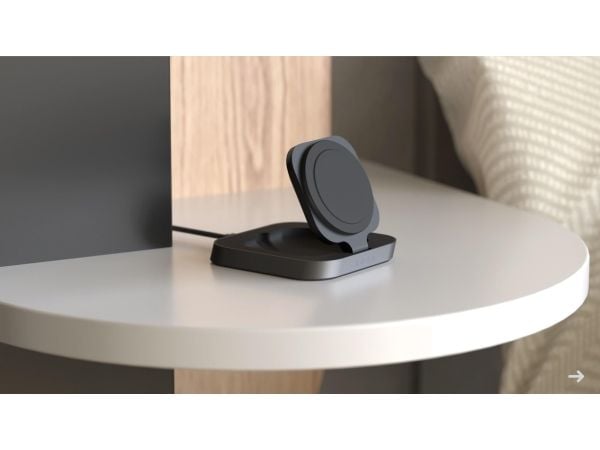 ZENS Nightstand Charger - Trådløst ladestativ + AC-strømadapter - 15 watt - Apple Fast Charge