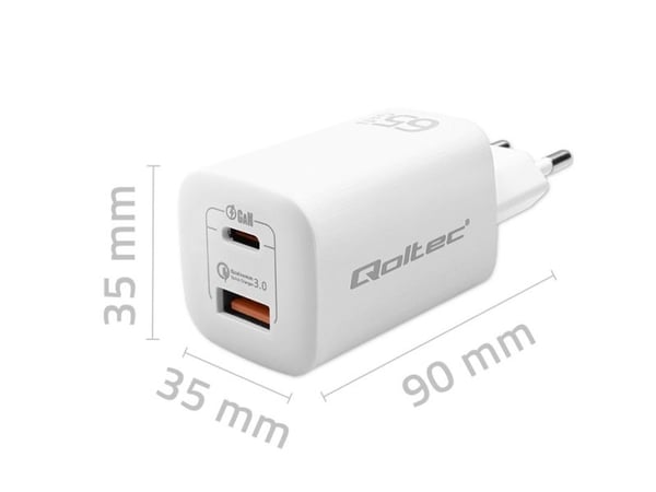 Qoltec 50765, Sisätila, AC, Valkoinen