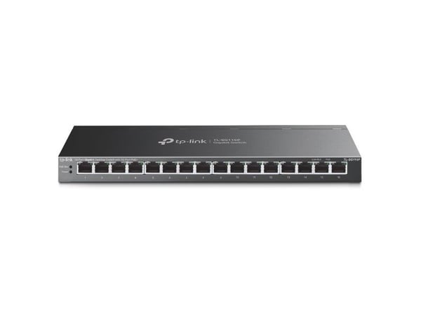 TP-Link TL-SG116P 16-porttinen Gigabit PoE+ -verkkokytkin, 120 W