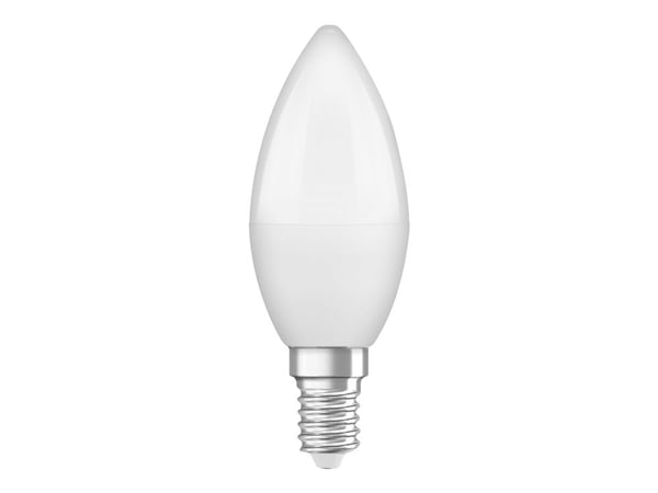 OSRAM LED STAR - LED-glödlampa - form: B37 - glaserad finish - E14 - 4.9 W (motsvarande 40 W) - klass F - svalt vitt ljus - 4000 K
