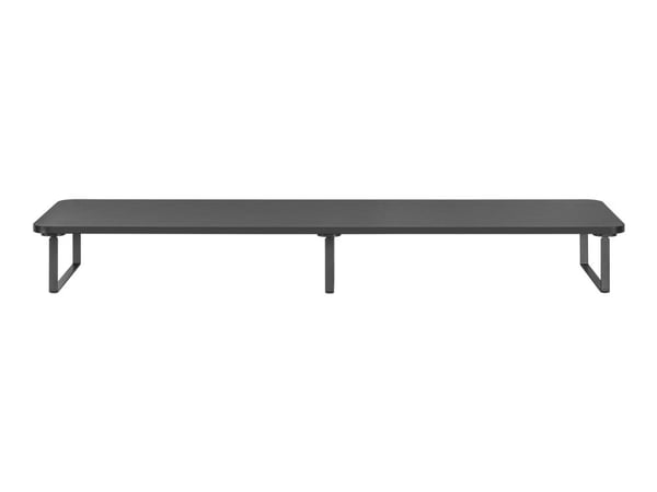 Gembird MS-TABLE2-01 - Stativ - long rectangle - for 2 skjermer / notebook - plastikk, stål, sponplate - svart - skrivebord