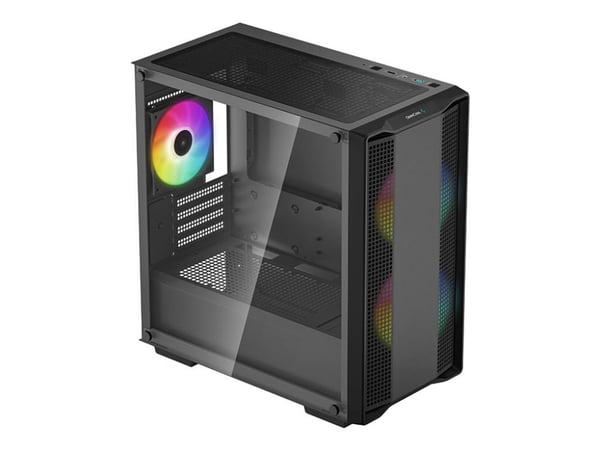 DeepCool CC360 ARGB, Mini Tower, PC, Musta, mikro ATX, Mini-ITX, ABS, Terästä, Karkaistu lasi, Multi