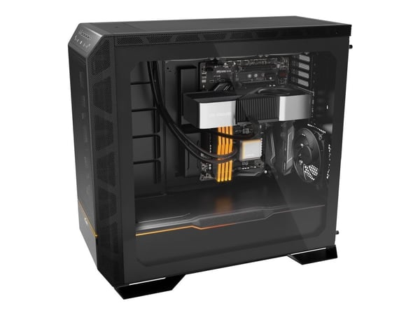 be quiet! Dark Base Pro 901 - FT - ATX - genomskinlig sidopanel (härdat glas) - ingen strömförsörjning (ATX / PS/2) - svart - USB/ljud