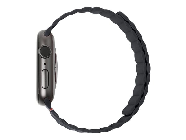 Koodattu magneettinen silikonirannekoru LITE musta 38-40mm