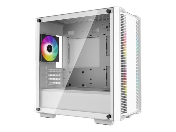 DeepCool CC360 WH ARGB - FT - mini-ITX - sidepanel med vindu (herdet glass) - ingen strømforsyning (ATX / PS/2) - hvit - USB/lyd