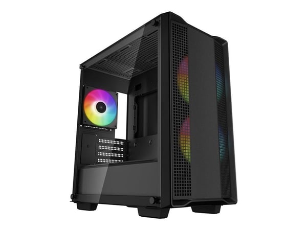 DeepCool CC360 ARGB, Mini Tower, PC, Musta, mikro ATX, Mini-ITX, ABS, Terästä, Karkaistu lasi, Multi