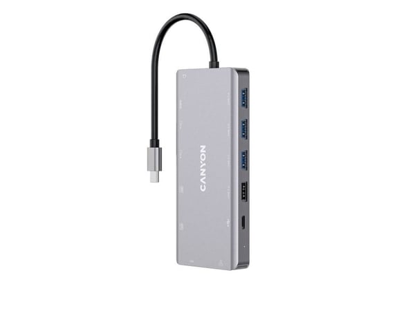 Canyon CNS-TDS12 - Dockningsstation - USB-C - 13-slot - VGA, HDMI - 1GbE