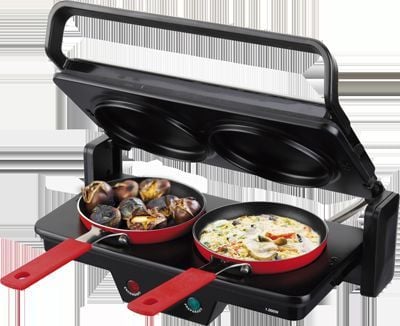 JATA AC266, Raclette-panne, Sort, Rød, AC266, 120 mm, 120 mm, 2 stykker