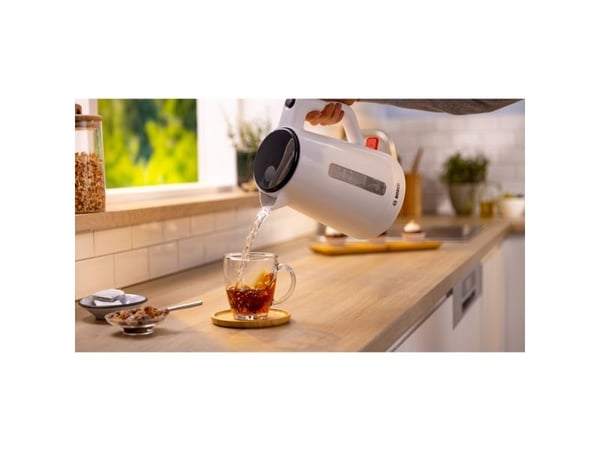 Bosch TWK1M121, 1,7 l, 2400 W, Hvit, Plast, Vannivåindikator, Overopphetingsbeskyttelse