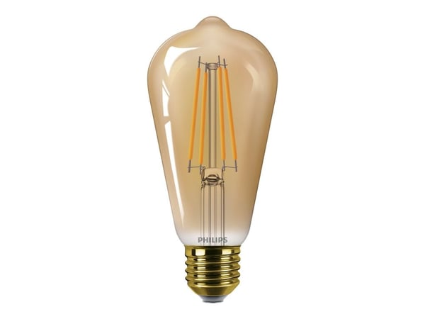 Philips Hehkulankalamppu, meripihkankeltainen 25W ST64 E27, 3,1 W, 25 W, E27, 250 lm, 15000 h, Flame