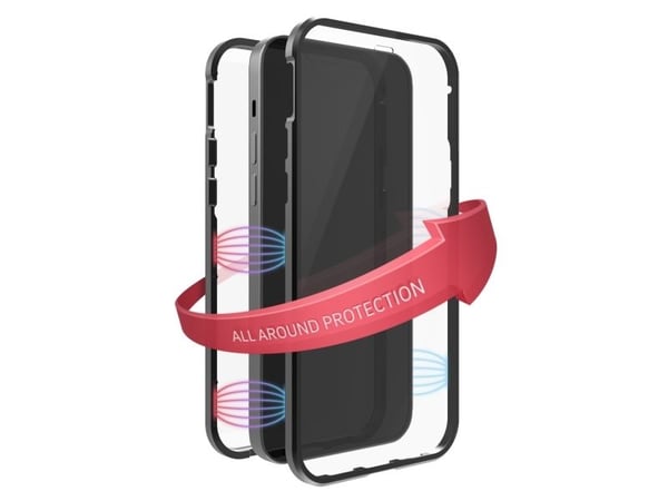 Hama 360° Glass, Etui, Apple, iPhone 14, 15,5 cm (6.1"), Svart, Gjennomsiktig
