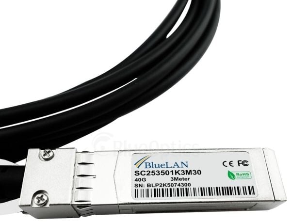 BlueOptics 747641301-BL, 3 m, QSFP, 4xSFP+, Hankjønn/hankjønn