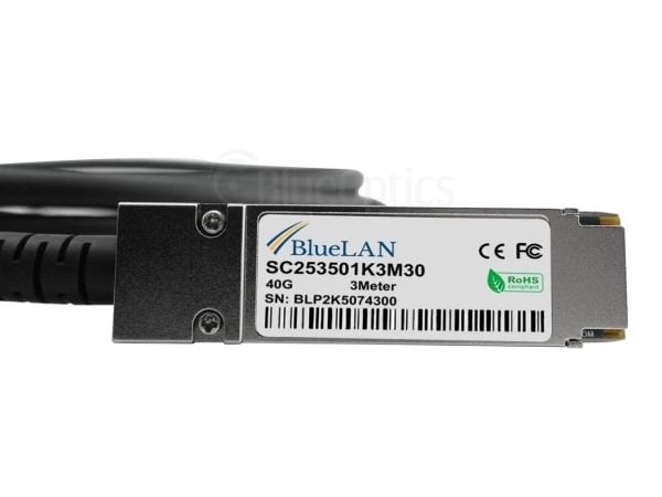 BlueOptics 747641301-BL, 3 m, QSFP, 4xSFP+, Hankjønn/hankjønn
