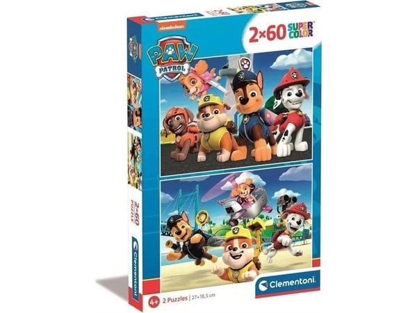 Clementoni Supercolor Paw Patrol, 60 stk, tegneserier, 5 år