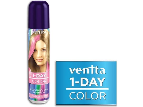 VENITA_1-Day Color hair coloring spray Pink World 50ml