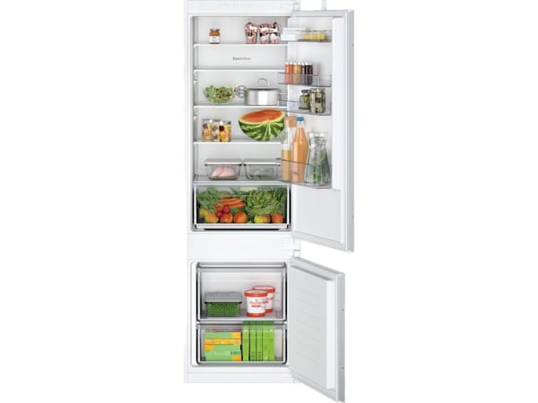 Bosch Serie | 2 KIV87NSE0 - Kjøleskap/fryser - bunnfryser - innebygd - fordypning - bredde: 56 cm - dybde: 55 cm - høyde: 177.5 cm - 270 liter - Kl...