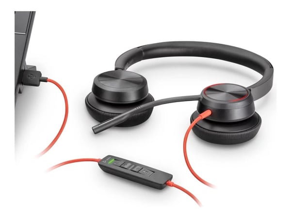 HP Poly Blackwire C5220 - Blackwire 5200 series - hodesett - on-ear - kablet - USB-C, 3,5 mm jakk - svart - Certified for Microsoft Teams, Certifie...