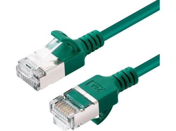 Microconnect V-FTP6A02G-SLIM, 2 m, Cat6a, U/FTP (STP), RJ-45, RJ-45