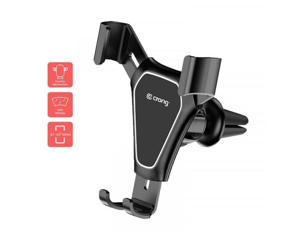 Crong Gravity Auto-Clip Bilholder - Gravity biltelefonholder 4,7"- 6,5" (svart)