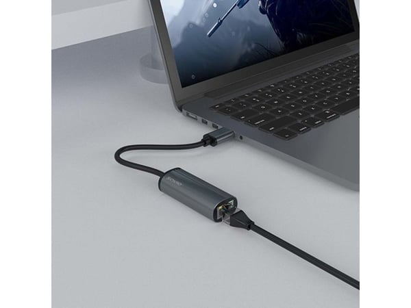 Adapter USB Savio AK-55 USB - RJ45 Szary (SAVIO AK-55)