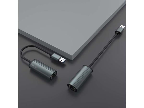 Adapter USB Savio AK-55 USB - RJ45 Szary (SAVIO AK-55)