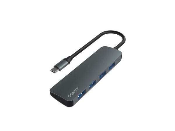 SAVIO Hub USB-C - 4 x USB-A, AK-54