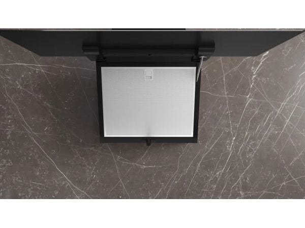 Siemens iQ300 LC87KFN60 - Panser - skorsteinvinklet - bredde: 79 cm - dybde: 43.3 cm - ekstraksjon og resirkulasjon (-) - svart