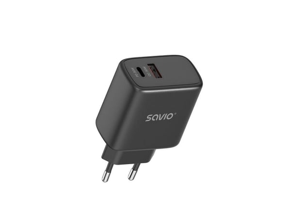 Savio LA-06/B USB Quick Charge Power Delivery 3.0 30W Internal charger, Utendørs, USB, Sort