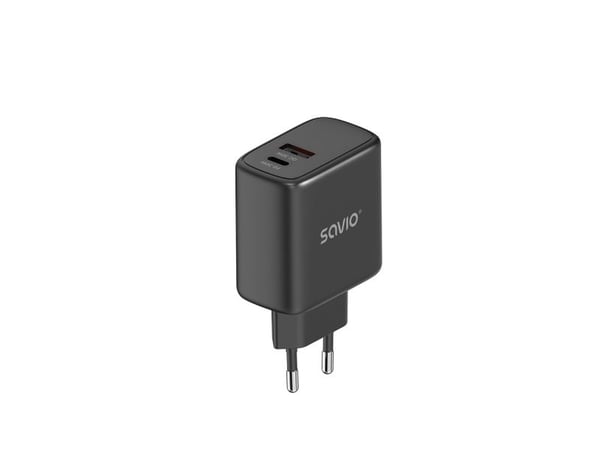 Savio LA-06/B USB Quick Charge Power Delivery 3.0 30W Internal charger, Utendørs, USB, Sort