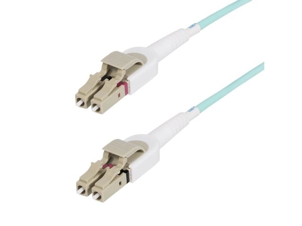 Startech 5m (15ft) LC to LC (UPC) OM4 Switchable Fiber Optic Cable 50/125µm, 100G Networks, Toolless Polarity Switching, Low Insertion Loss - LSZH ...