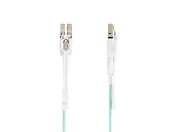 Startech 8m (26ft) LC to LC (UPC) OM4 Multimode Fiber Optic Cable w/Push Pull Tabs, 50/125µm, 100G Networks, Bend Insensitive, Low Insertion Loss -...