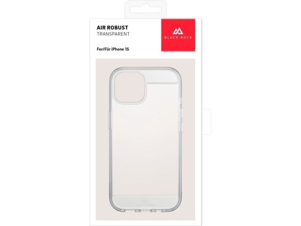 Black Rock Air Robust, Suojus, Apple, iPhone 15, 15,5 cm (6.1"), Läpinäkyvä