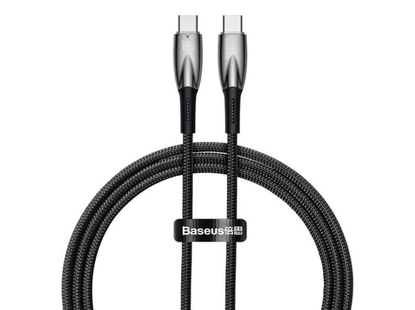 Kaapeli USB-C do USB-C Baseus Glimmer, 100W, 1m (czarny)