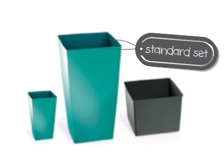 Prosperplast plantepotte URBI SQUARE 265 mm antrasitt - DURS265-S433