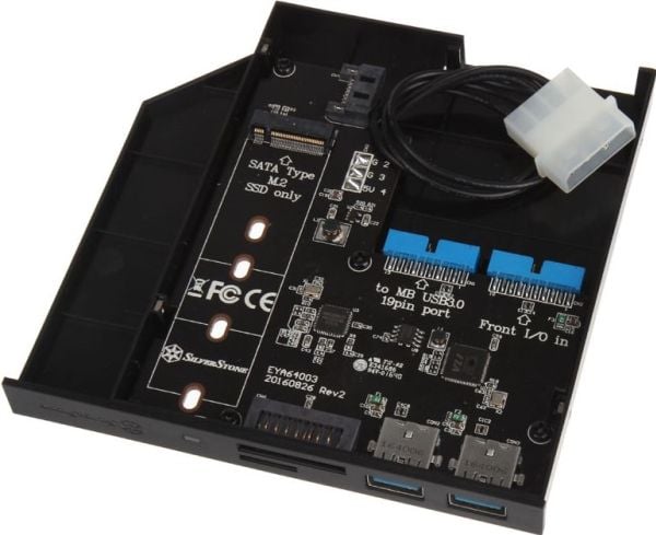 SilverStone FPS01 - Ramme - 5,25" Slim Line til M.2 - lajittelu
