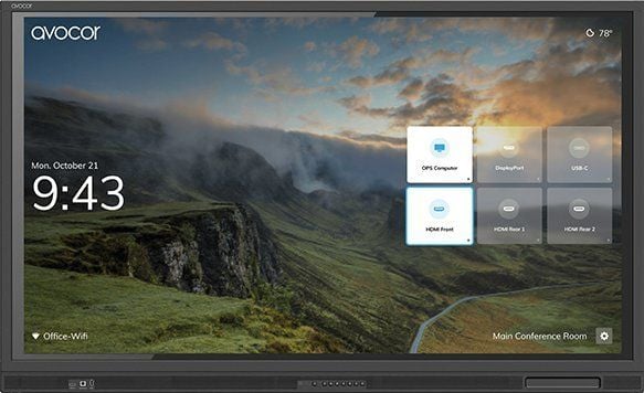 Avocor AVE-8640 - 86" Diagonalklasse E Series LED-bakgrunnsbelyst LCD-skjerm - interaktiv - med pekeskjerm (multiberørings) - 4K UHD (2160p) 3840 x...
