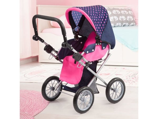 BAYER City Star barnevogn rosa+grønn 13654