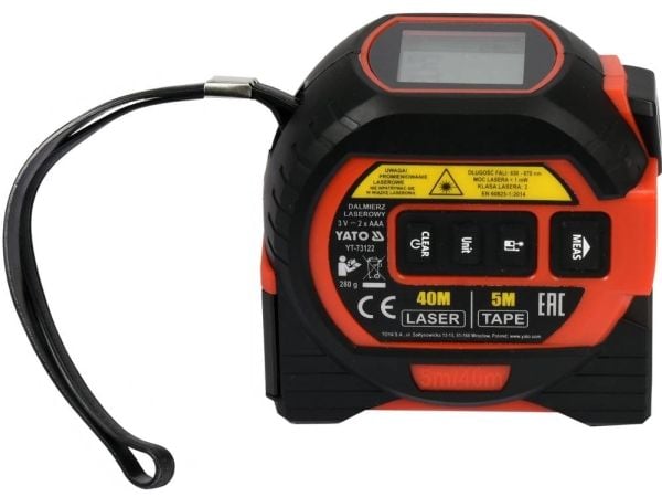 Yato YT-73122, LCD, tommer, Matrise Skriver, m, Sort, Rød, Akrylonitril-butadien-styren (ABS), IPX0, Alkalinsk