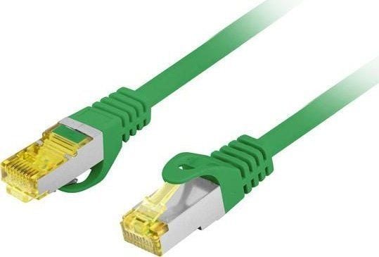 Lanberg - Koblingskabel - RJ-45 (hann) til RJ-45 (hann) - 6 mm - S/FTP - CAT 6a - halogenfri, formstøpt, uten hindringer, flertrådet - grønn, RAL 6024