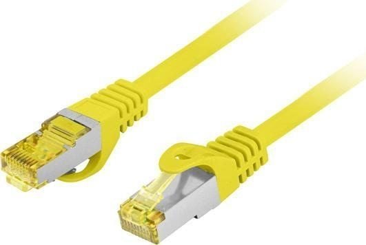 Lanberg - Koblingskabel - RJ-45 (hann) til RJ-45 (hann) - 6 mm - S/FTP - CAT 6a - halogenfri, uten hindringer, flertrådet - yellow RAL 1016