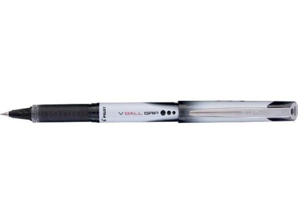 Pilot V-ball, Stiftpenna, Svart, Grå, Svart, 0,3 mm, Medium, Ambidextrous