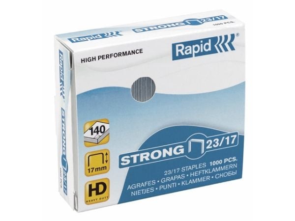 Rapid niitit Strong 23/15 Galvanoitu, 120 arkkia, 1000kpl, Niittipakkaus, 23/15, 1,5 cm, 1000 niitit, Kiinnitys, 23/15