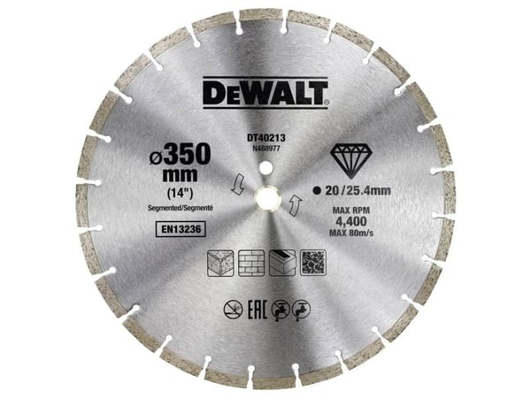 DEWALT 350x25.4mm SEGMENTAL DIAMANTTI TARGET (SEGMENTAL DIAMOND TARGET)