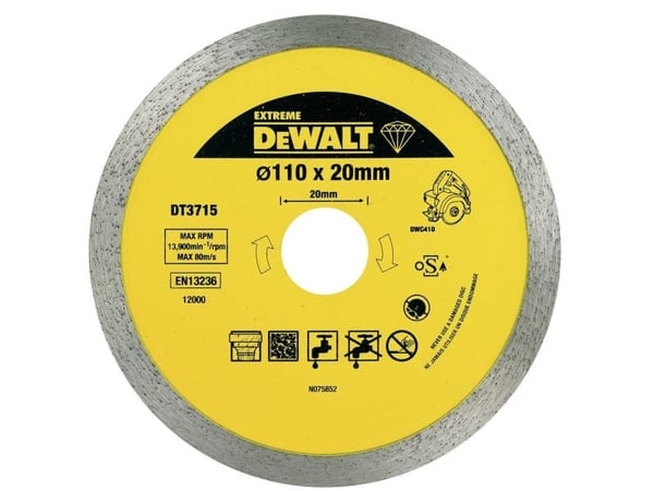 DEWALT DIAMOND TARGET 110 x 20mm DT3715 DWC410:een DT3715 DWC410:een