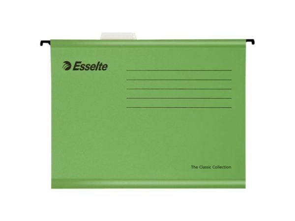 Esselte Standard A4 grön med klar flik - (25 st)