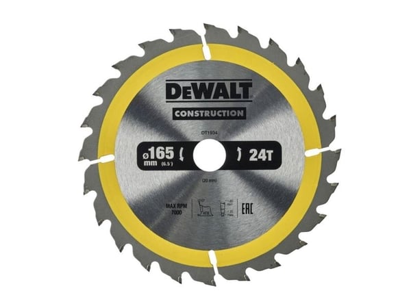 Dewalt pyörösaha 165x20mmx24z - DT1934-QZ - DT1934-QZ
